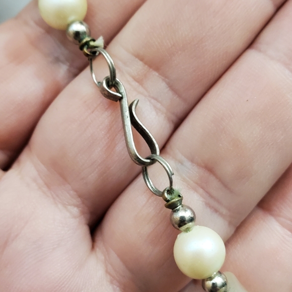 VINTAGE GENUINE ROSE QUARTZ & PEARL NECKLACE - Picture 2 of 8